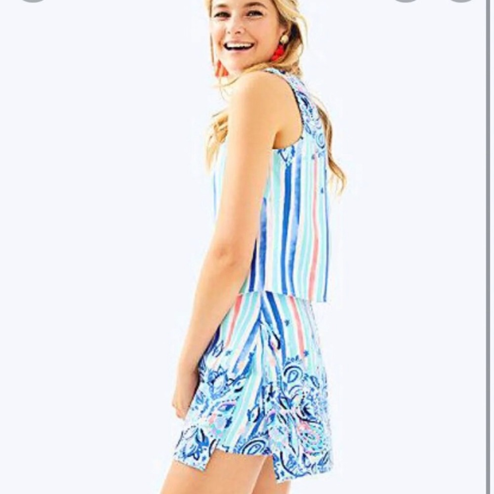 Lilly Pulitzer NWOT Donna Romper 2pc Sz 4